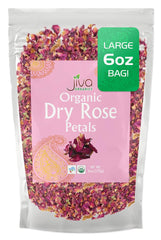 Jiva Organics dried red rose petals for tea blends and desserts