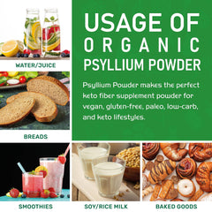 Jiva Organics Psyllium Husk Powder used in baking dough for keto friendly texture