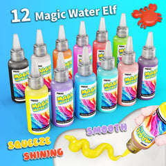 JKGIFTS Water Gel 12 Colors palette highlighting vibrant gels for artful play