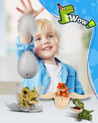 JMHACHY egg-pop-open-dino-reveal shows instant surprise and reusability for imaginative play.