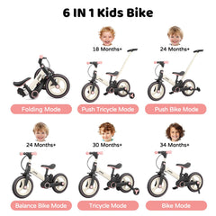 JMMD 6-in-1 bike folded for travel and easy car storage