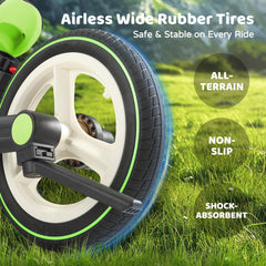 JMMD 12-inch wheels handle varied terrains for smoother rides.