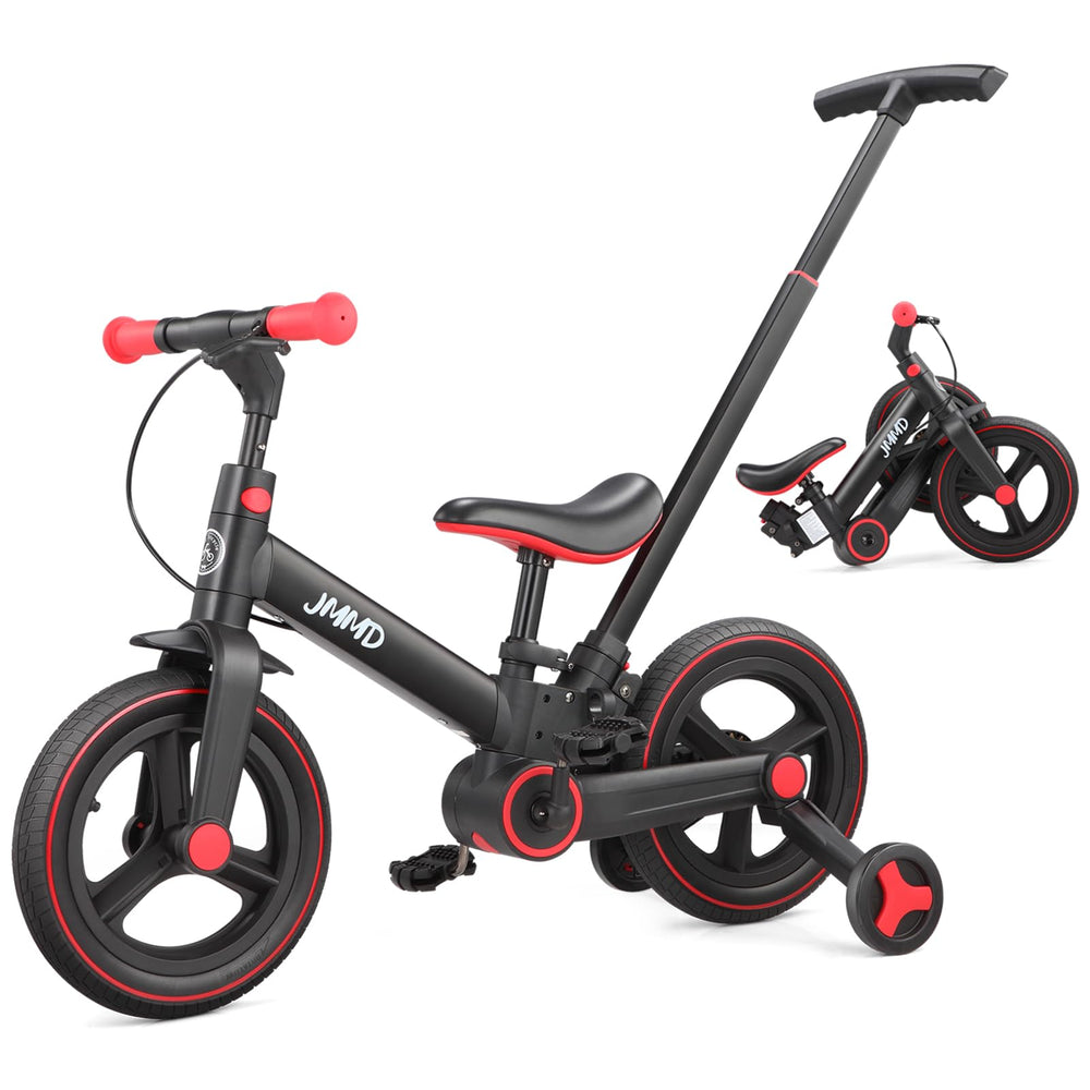 JMMD 6-in-1 toddler bike with push handle for easy parent control and safe guiding.
