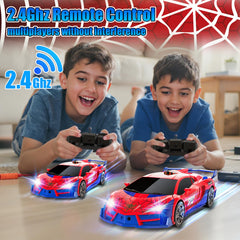 JMOROCR RC Car performing fast 360-degree rotation in both forms