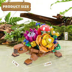 JMYZBD Sea Turtle Planter with vibrant succulents for desk display