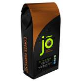 Jo Coffee NO FUN JO DECAF packaging tin for fresh organic grounds.
