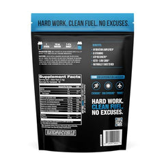 Jocko Fuel Hydrate powder dissolving smoothly in a glass, blue raspberry flavor