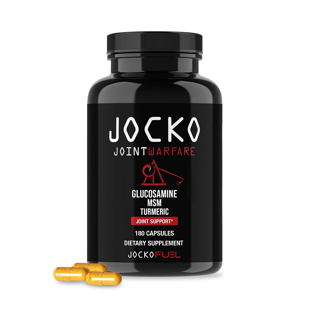 Jocko Fuel Joint Support bottle front promotes daily mobility benefits