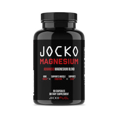 Jocko Fuel Magnesium Complex bottle on shelf supports daily muscle recovery