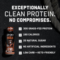 Jocko Mölk Ready-to-Drink 12oz bottle for on-the-go protein.