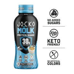 Jocko Mölk nutrition panel highlights 30g grass-fed protein per serving