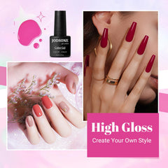 JODSONE glossy top coat delivers high shine and protection.