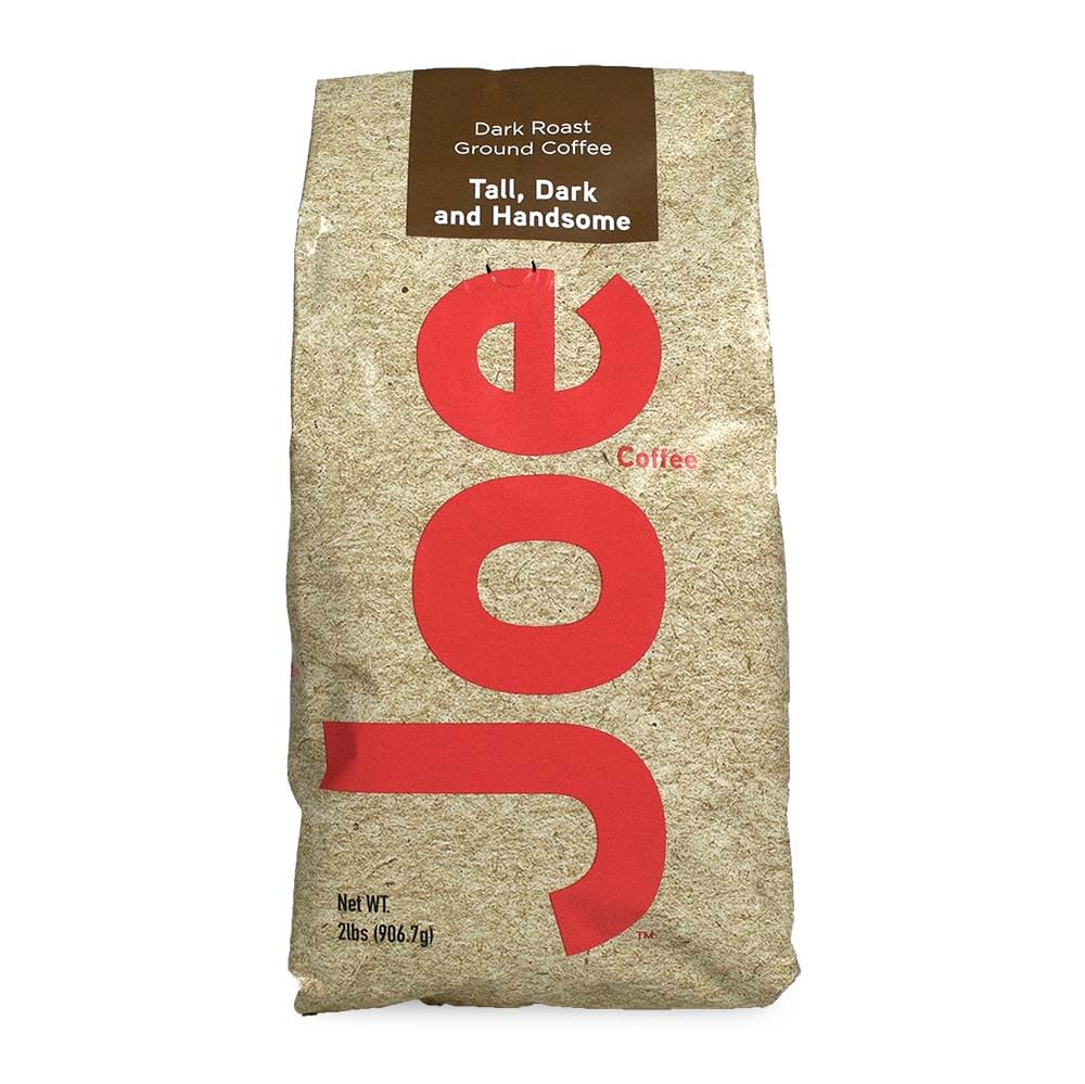 Joe Knows Coffee Tall Dark and Handsome ground coffee bag showing bold aroma and quality