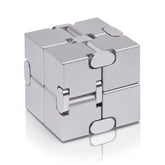 Joeyank Infinity Cube metal folding design offers durable tactile play.