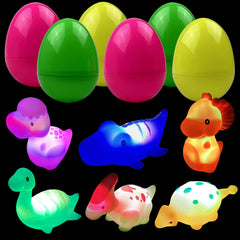 JoFAN Easter egg with light-up dinosaur bath toy, bright and ready for bath time.
