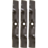 John Deere UC22009 blades pack, front view for durable 48-inch deck mowing.