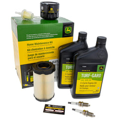 John Deere LG275 maintenance kit packaging ready for at-home service