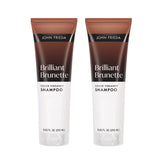 John Frieda Brilliant Brunette Color Vibrancy Shampoo bottle showcases color-safe cleansing