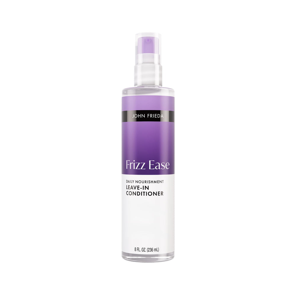 John Frieda Frizz Ease Daily Nourishment leave-in bottle front view with sleek packaging