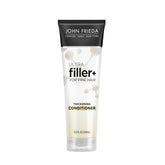 John Frieda ULTRAfiller+ conditioner bottle shows thicker-looking hair.