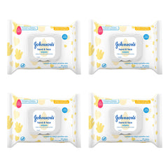Johnson's Baby hand and face wipes in travel pack for quick cleanup on the go