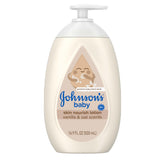 Johnson's Skin Nourishing Baby Lotion vanilla bottle for gentle, long-lasting hydration.
