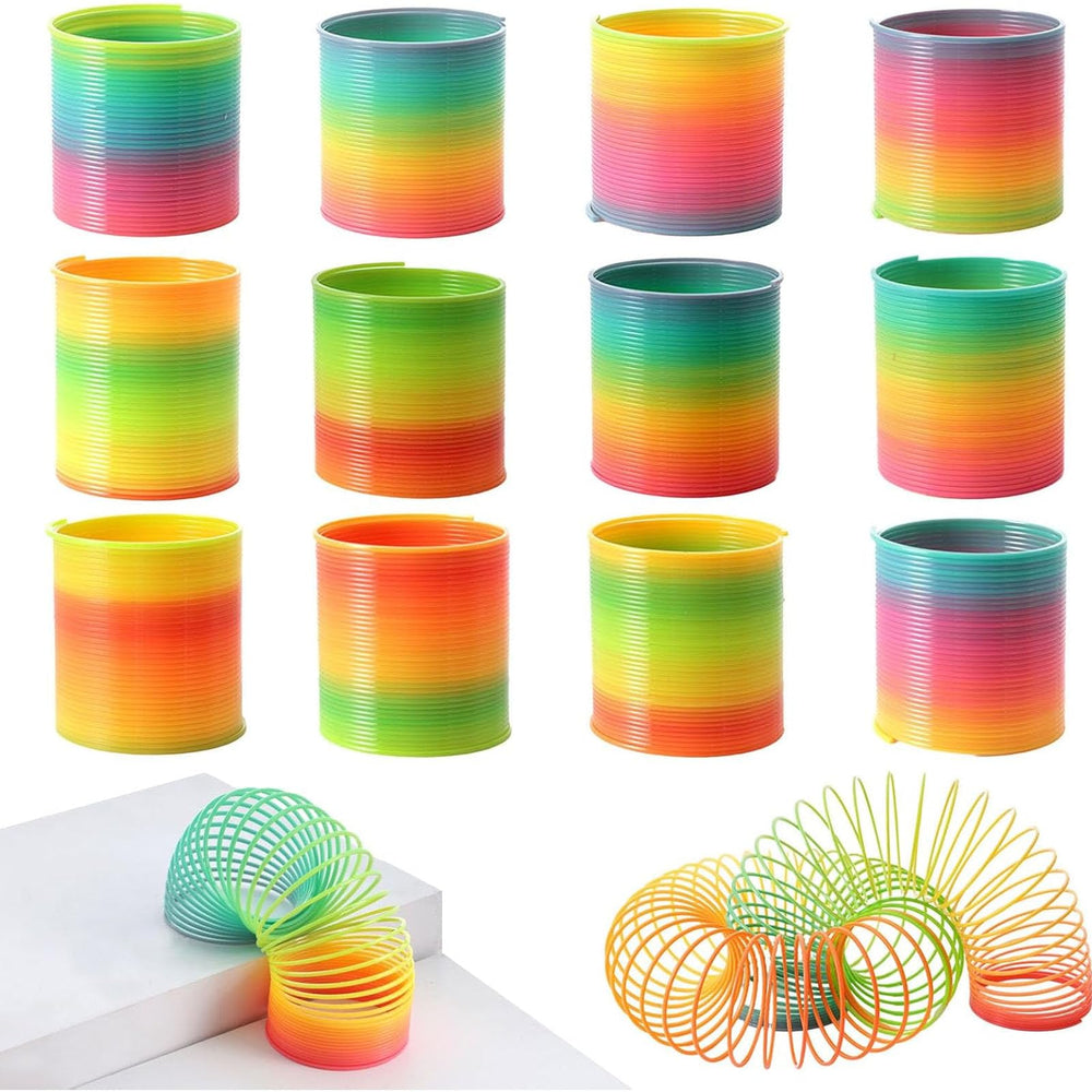 JOHOUSE Rainbow spring toy in vibrant colors for kids' tactile play and sharing