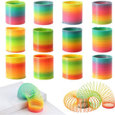 JOHOUSE Rainbow spring toy in vibrant colors for kids' tactile play and sharing