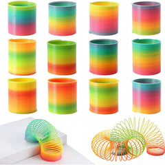 JOHOUSE Rainbow spring toy in vibrant colors for kids' tactile play and sharing