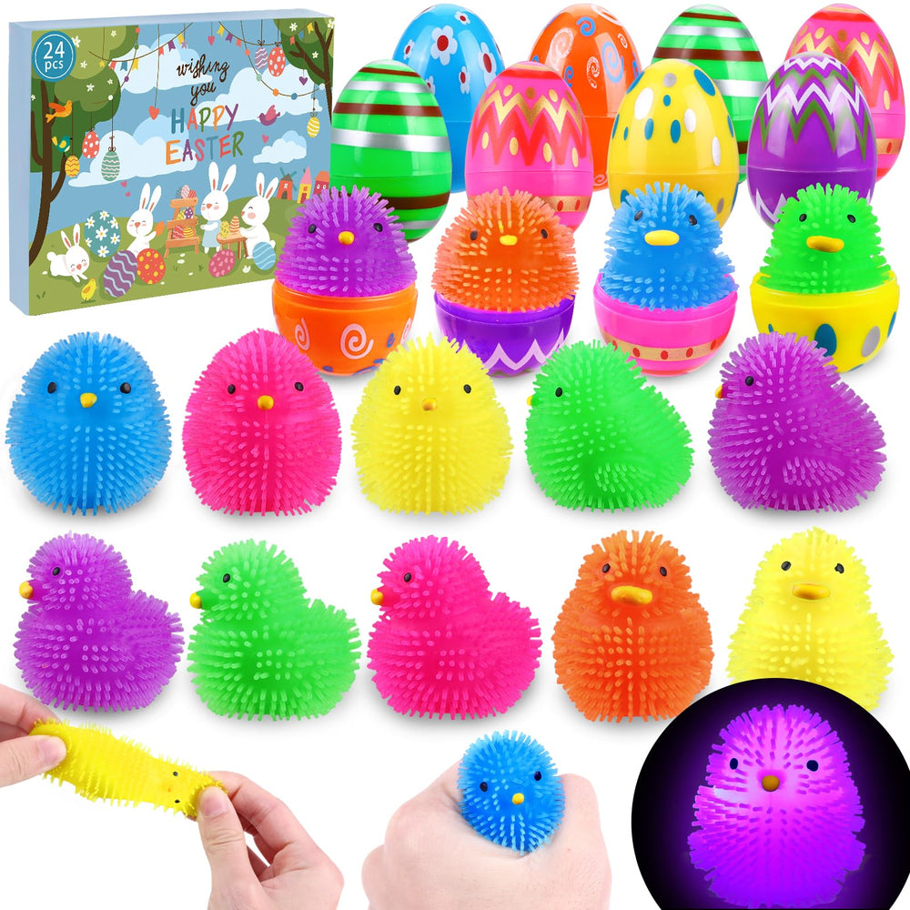 JOICEE LED chick puffer ball glows for festive Easter play