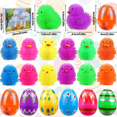 JOICEE LED duck puffer ball brightens sensory Easter play