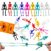 JOICEE Halloween stretchy skeleton 24pcs set with bright colors for fun party favors.