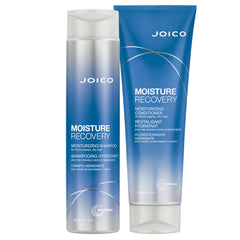 Joico Moisture Recovery shampoo bottle front view with deep hydration for smooth hair.
