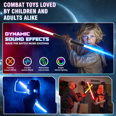 JOINBO saber activation with FX sound enhances pretend combat scenarios.