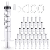 JOLLY PARTY 100-pack 10ml syringe with tip cap maintains seal for accurate dispensing.