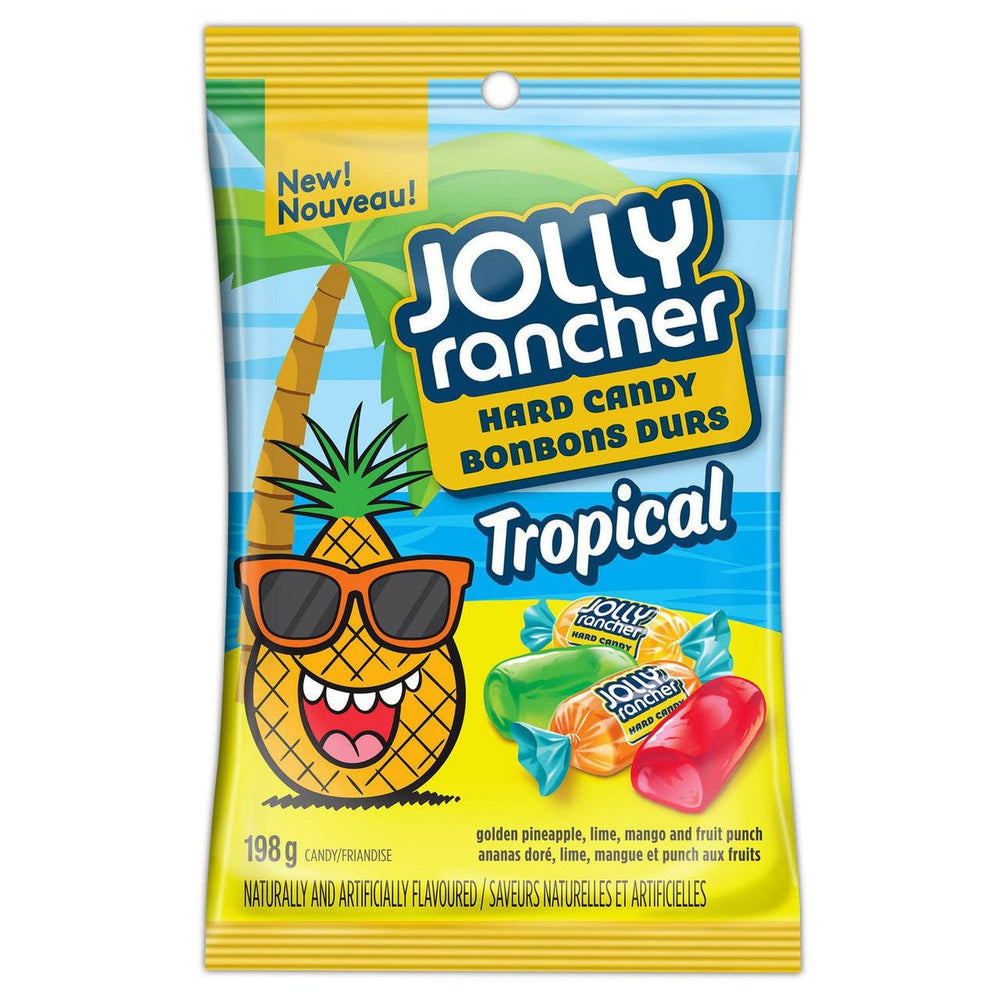 Jolly Rancher tropical hard candy bag on display for on-the-go snacking