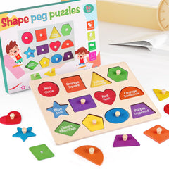 JOLSNAF peg shapes with bright colors boost shape and color recognition during play