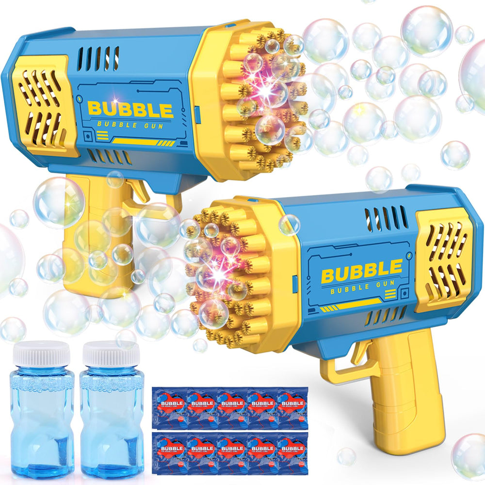 JONEG two-pack bubble machine front view ready for party setup