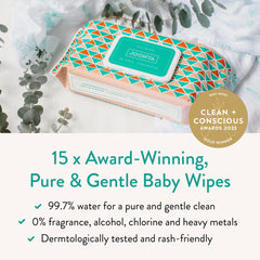 JOONYA unscented wipes box open for easy, on-the-go use.