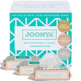 JOONYA unscented baby wipes bulk packaging for easy diaper changes.