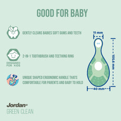 Jordan* soft biting ring detail providing teething relief