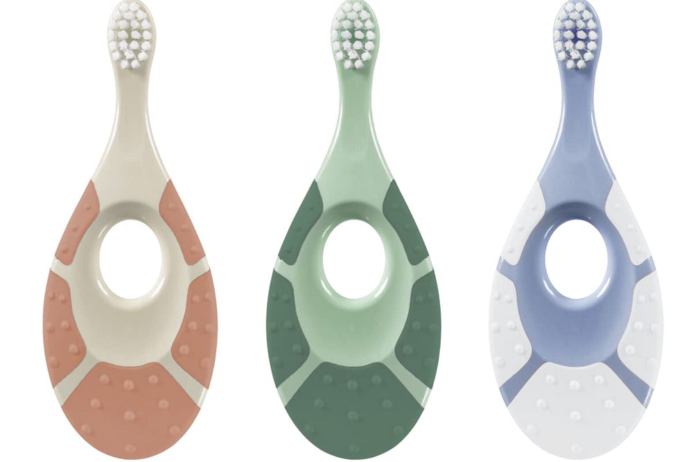 Jordan Green Clean toddler toothbrush pack 3 front view for compact kids' oral care