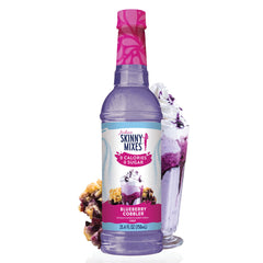 Jordan's Skinny Mixes Blueberry Cobbler syrup bottle for zero-calorie flavor