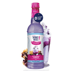 Blueberry Cobbler syrup drizzled over yogurt for a sugar-free treat