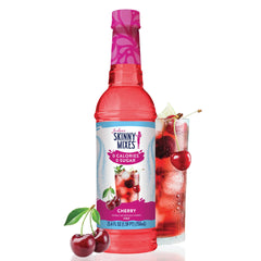 Jordan's Skinny Mixes Cherry Syrup bottle pour boosts flavor with zero sugar.
