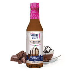 Jordan's Skinny Mixes Chocolate Mocha Syrup bottle for zero-sugar flavoring