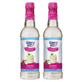 Jordan's Skinny Mixes Coconut Syrup bottle pour; zero sugar flavor booster for drinks