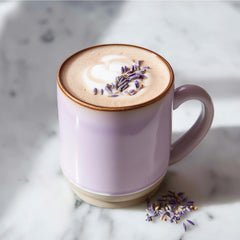 Glass of iced tea with Lavender Syrup offering a fragrant, refreshing sip.