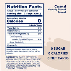 Jordan's Skinny Mixes caramel syrup in a coffee mug delivers zero calories and café flavor