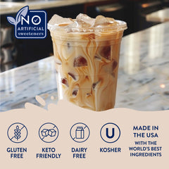 Jordan's Skinny Mixes caramel syrup over oats and yogurt adds balanced flavor
